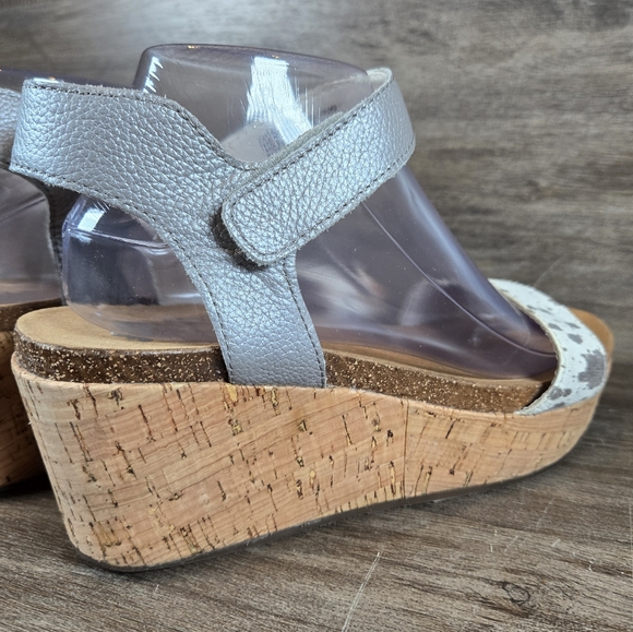 Stylish Blue Wedge Sandals - Picture 10 of 13